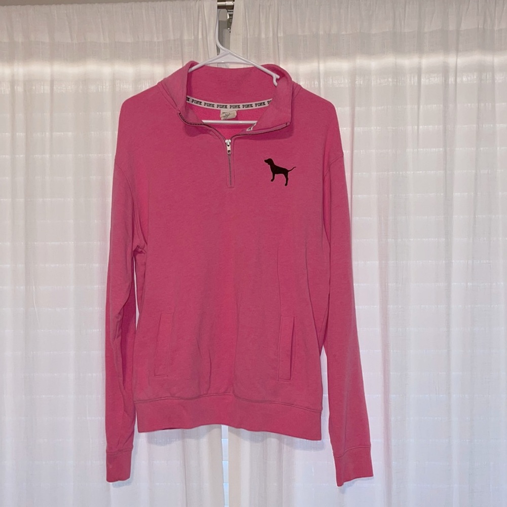Victoria’s Secret PINK Oversized 3/4 Zip Sweatshirt Size Small